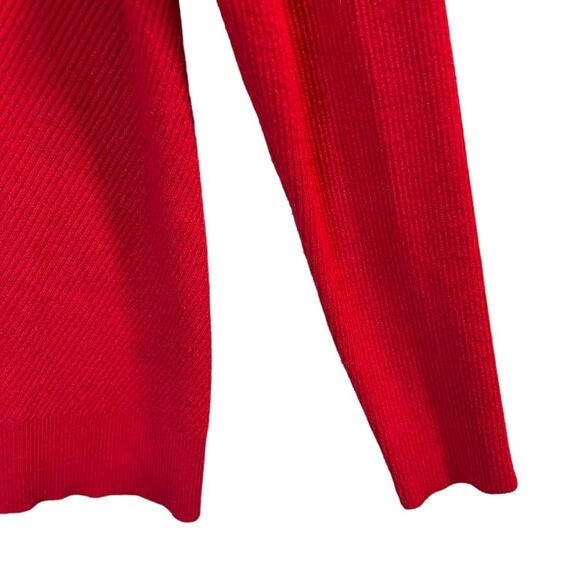 Croft & Barrow Women's Red Solid Long Sleeve Pullover V-Neck Sweater Size XL - Picture 4 of 11